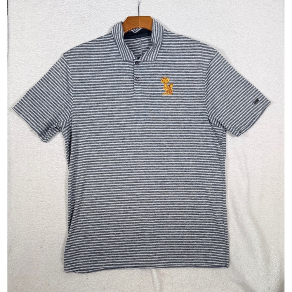 Nike Tiger Woods Minnesota Golden Gophers Golf Polo Mens Medium Grey BQ6722-010